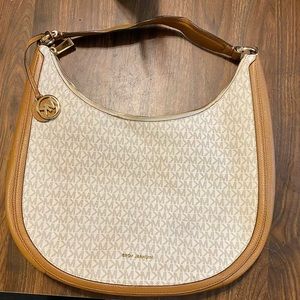 Michael Kors Purse - Tan and White